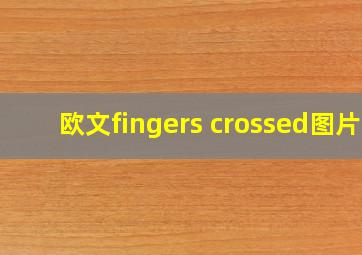 欧文fingers crossed图片